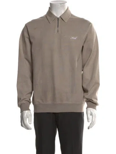 Pre-owned Kith Collar Long Sleeve Polo Sweater In Neutrals