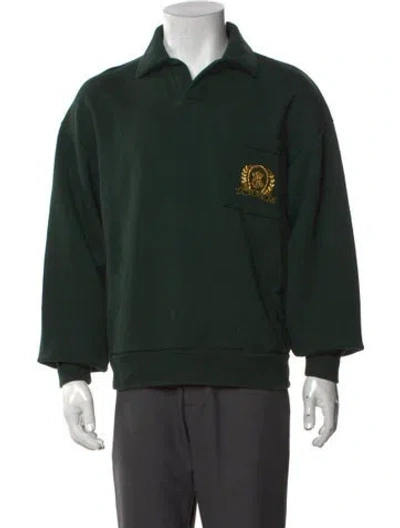 Pre-owned Kith Collar Long Sleeve Sweatshirt In Green