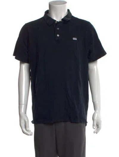 Pre-owned Kith Collar Short Sleeve Polo Shirt In Black