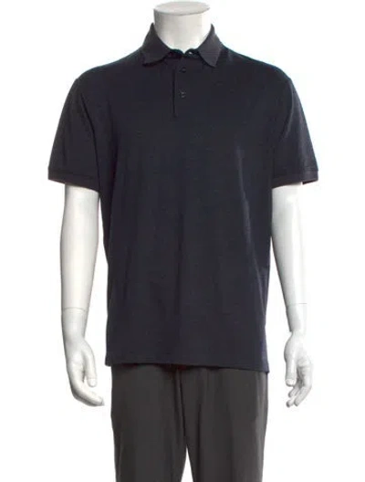 Pre-owned Kith Collar Short Sleeve Polo Shirt In Blue
