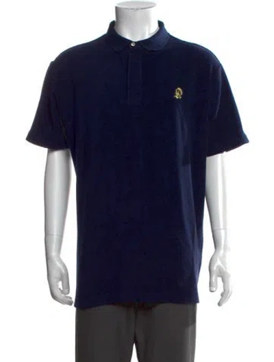 Pre-owned Kith Collar Short Sleeve Polo Shirt In Blue