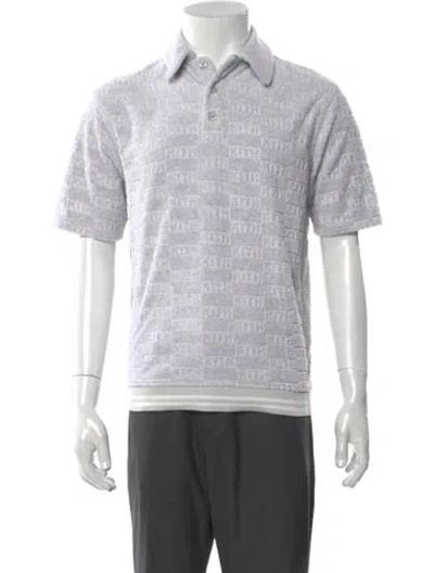 Pre-owned Kith Collar Short Sleeve Polo Shirt In Gray