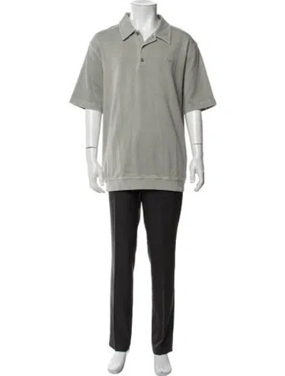 Pre-owned Kith Collar Short Sleeve Polo Shirt In Green