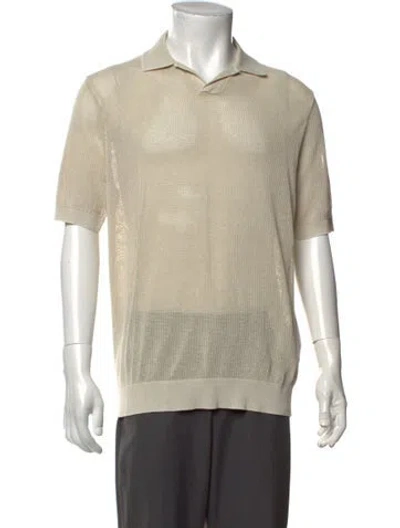 Pre-owned Kith Collar Short Sleeve Polo Shirt In Neutrals