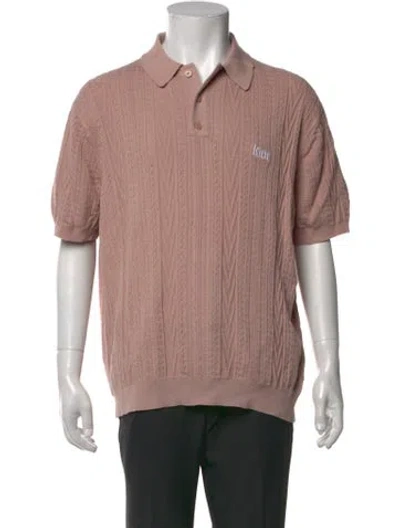 Pre-owned Kith Collar Short Sleeve Polo Shirt In Pink