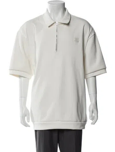 Pre-owned Kith Collar Short Sleeve Sweatshirt In Neutral