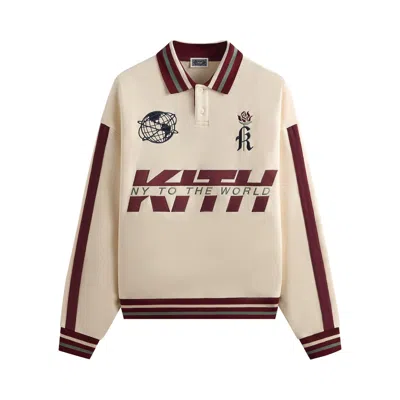 Pre-owned Kith Collegiate Nelson Collared Pullover 'muslin' | Tan | Men's Size S In Brown