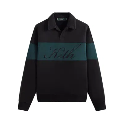 Pre-owned Kith Color-blocked Nelson Collared Pullover 'black' | Men's Size M