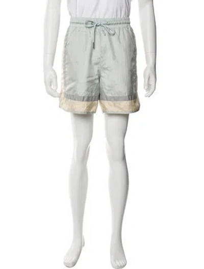 Pre-owned Kith Colorblock Pattern Athletic Shorts In Green