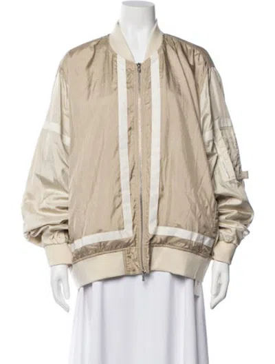 Pre-owned Kith Colorblock Pattern Bomber Jacket In Neutrals