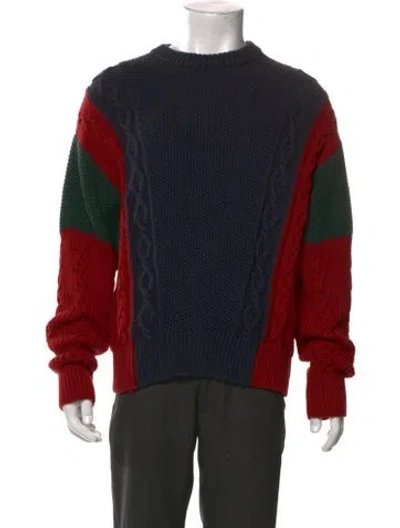 Pre-owned Kith Colorblock Pattern Crew Neck Pullover In Multi
