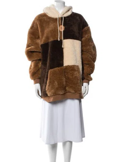 Pre-owned Kith Colorblock Pattern Crew Neck Sweater W/ Tags In Brown