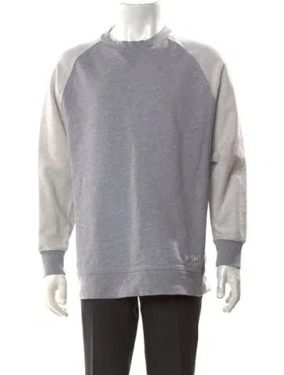 Pre-owned Kith Colorblock Pattern Crew Neck Sweatshirt In Gray