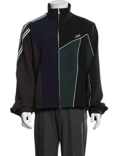 Pre-owned Kith Colorblock Pattern Jacket In Black/green