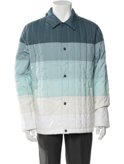 Pre-owned Kith Colorblock Pattern Jacket In Blue