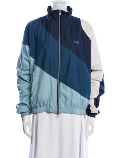 Pre-owned Kith Colorblock Pattern Jacket In Blue