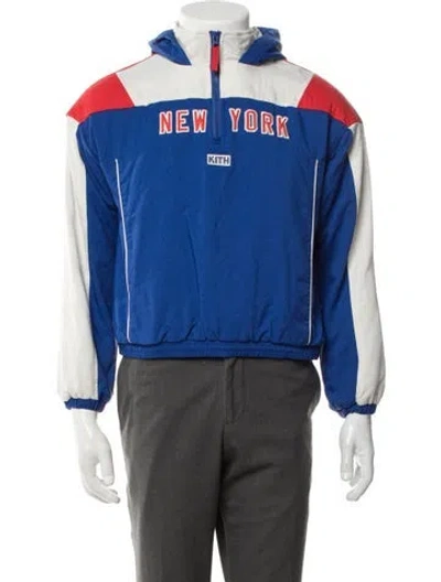 Pre-owned Kith Colorblock Pattern Jacket In Blue