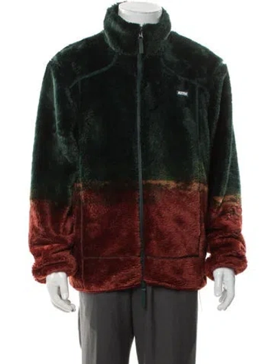 Pre-owned Kith Colorblock Pattern Jacket In Green