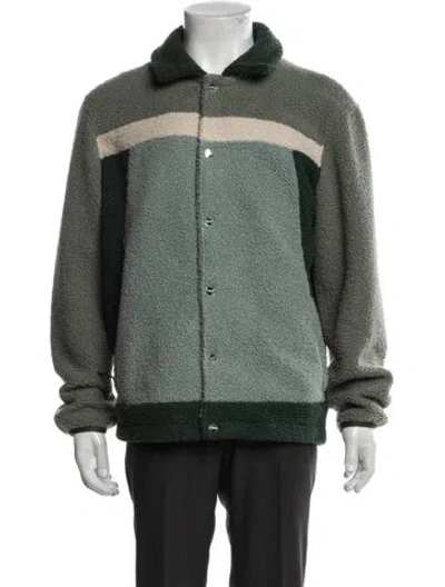 Pre-owned Kith Colorblock Pattern Jacket In Green