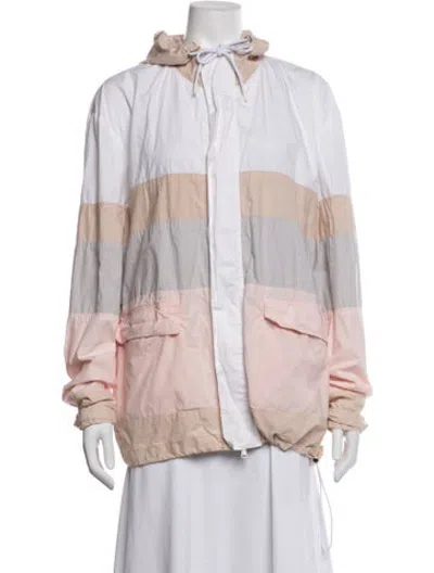Pre-owned Kith Colorblock Pattern Jacket In Grey/neutrals/pink