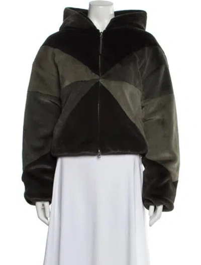 Pre-owned Kith Colorblock Pattern Jacket W/ Tags In Green