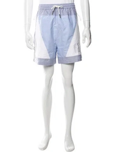 Pre-owned Kith Colorblock Pattern Jogger Shorts In Blue