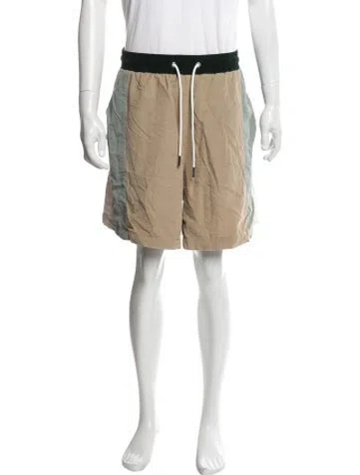 Pre-owned Kith Colorblock Pattern Jogger Shorts In Neutral