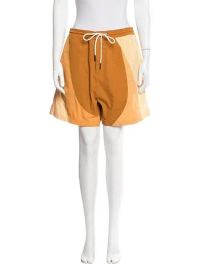 Pre-owned Kith Colorblock Pattern Knee-length Shorts In Orange