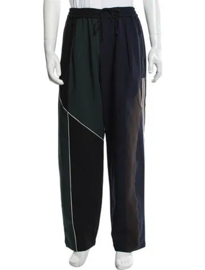Pre-owned Kith Colorblock Pattern Pants In Black/green