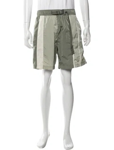 Pre-owned Kith Colorblock Pattern Swim Trunks In Green