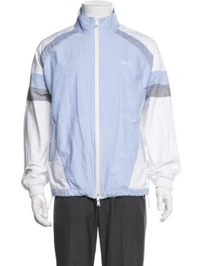 Pre-owned Kith Colorblock Pattern Windbreaker In Blue