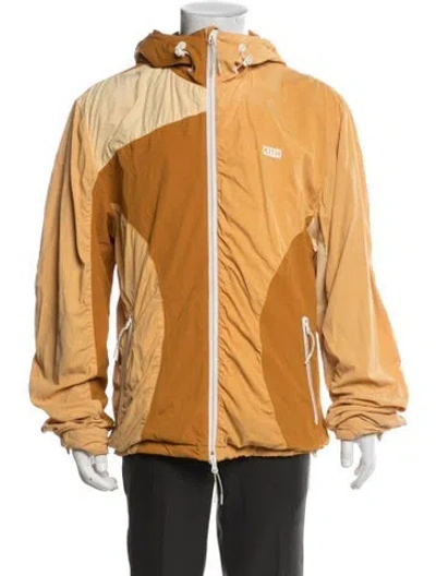 Pre-owned Kith Colorblock Pattern Windbreaker In Yellow