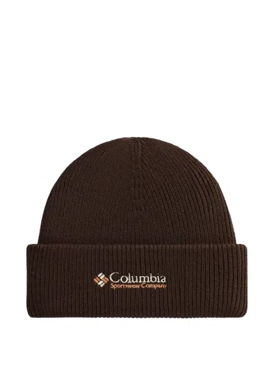 Kith Columbia Embroidered Beanie Hat In Brown