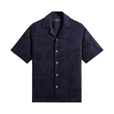 Pre-owned Kith Corded Floral Thompson Camp Collar Shirt 'nocturnal' | Black | Men's Size S