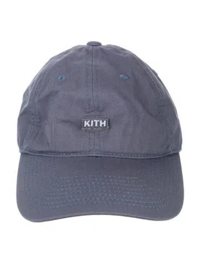 Pre-owned Kith Cotton Embroidered Baseball Cap In Blue