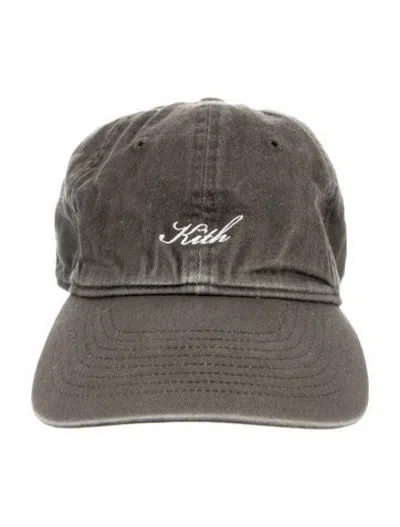 Pre-owned Kith Cotton Embroidered Baseball Cap In Grey