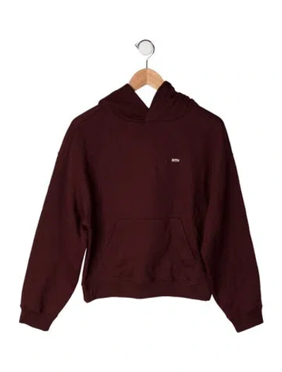 Pre-owned Kith Kids' Cotton Hooded Sweatshrt In Burgundy