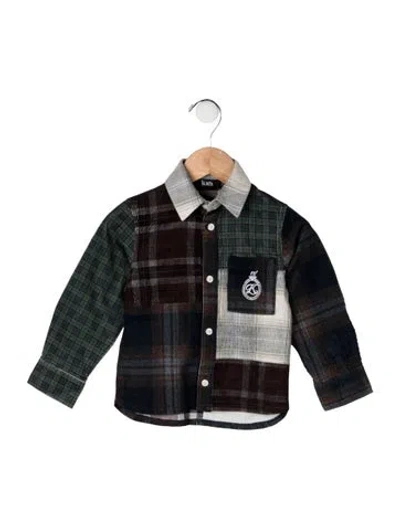 Pre-owned Kith Babies' Cotton Long Sleeve Shirt In Green/purple
