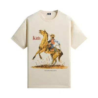 Pre-owned Kith Cowboy Vintage Tee 'sandrift' | Cream | Men's Size Xl In White