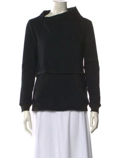 Pre-owned Kith Cowl Neck Long Sleeve Sweatshirt In Black