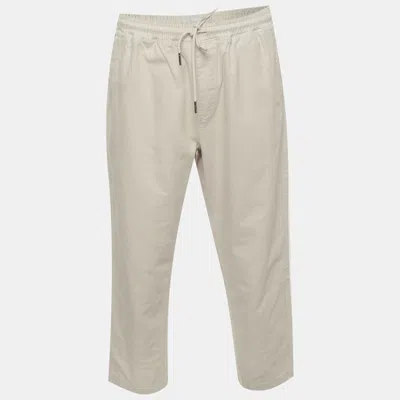 Kith Cream Gabardine Relaxed Fit Sweat Pants In White