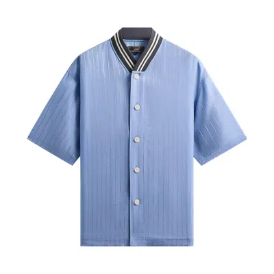 Pre-owned Kith Crest Logo Pacey Shirt 'millstream' | Blue | Men's Size Xl
