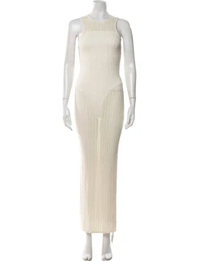 Pre-owned Kith Crew Neck Long Dress W/ Tags In Neutral