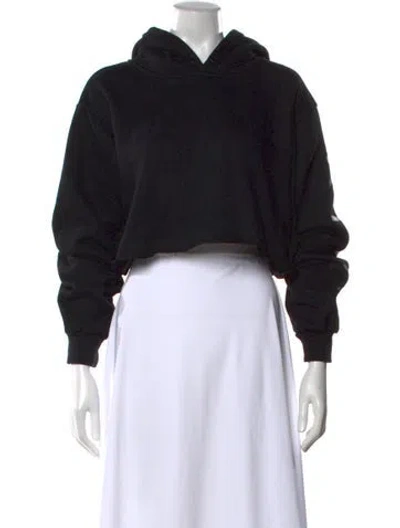 Pre-owned Kith Crew Neck Long Sleeve Hoodie In Black