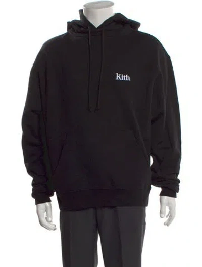 Pre-owned Kith Crew Neck Long Sleeve Hoodie In Black