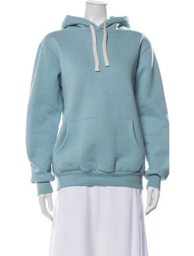 Pre-owned Kith Crew Neck Long Sleeve Hoodie In Blue