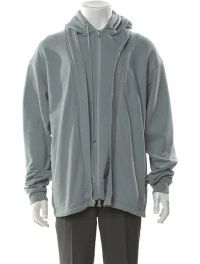 Pre-owned Kith Crew Neck Long Sleeve Hoodie In Blue
