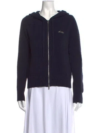 Pre-owned Kith Crew Neck Long Sleeve Hoodie In Blue