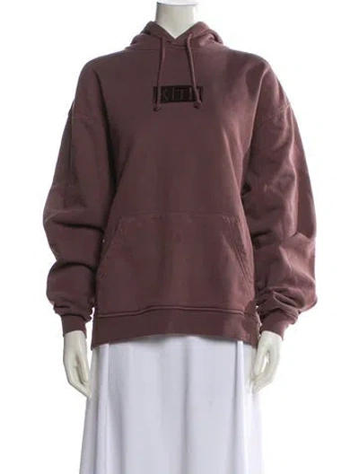 Pre-owned Kith Crew Neck Long Sleeve Hoodie In Brown