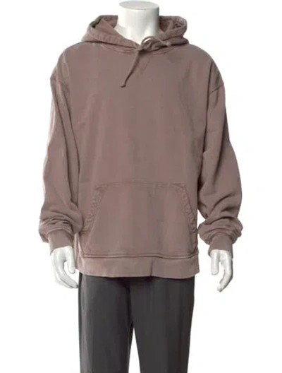 Pre-owned Kith Crew Neck Long Sleeve Hoodie In Brown